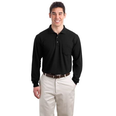 Port Authority ®  Tall Silk Touch Long Sleeve Polo with Pocket. TLK500LSP
