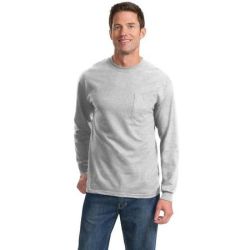 Port & Company ®  Tall Long Sleeve Essential T-Shirt with Pocket. PC61LSPT